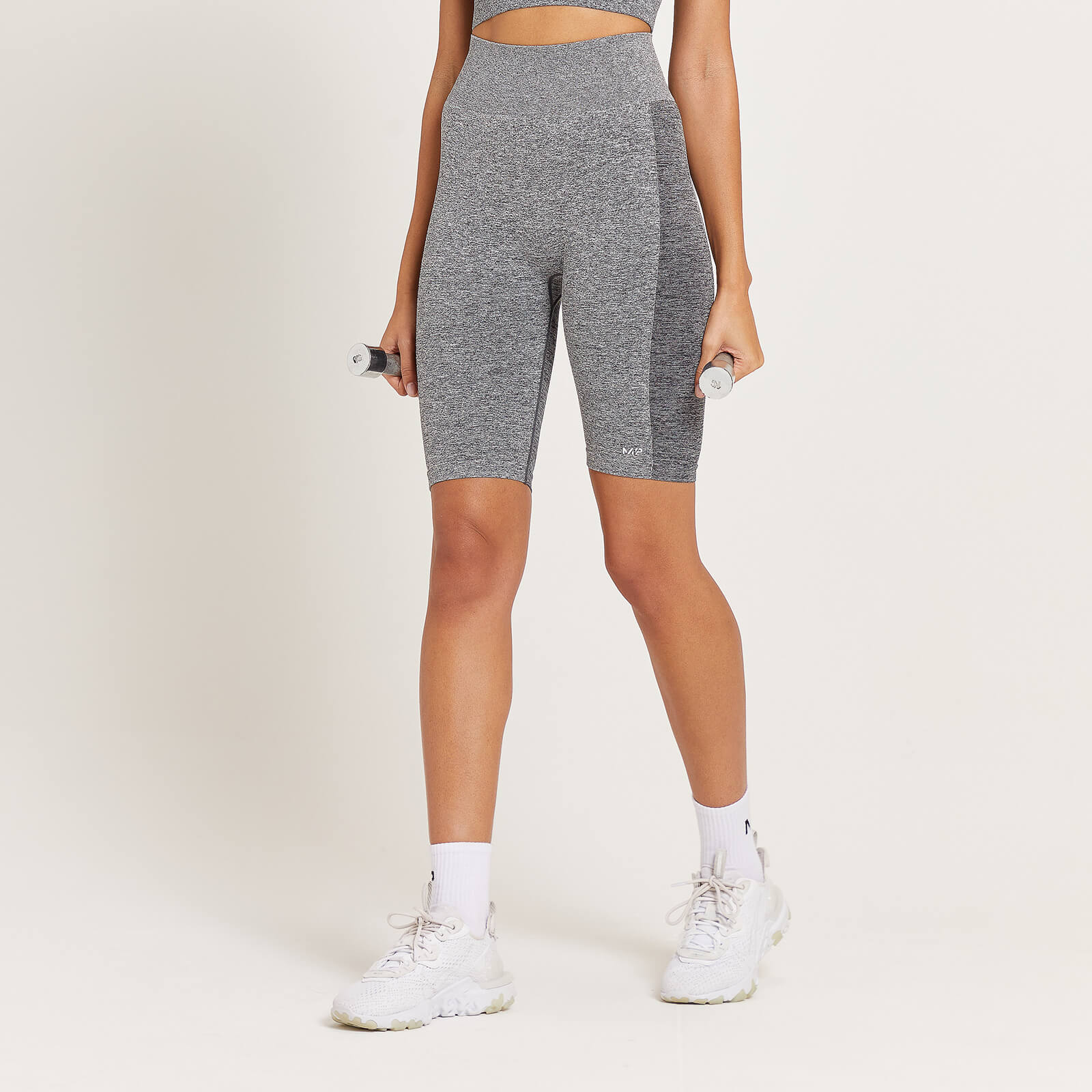 MP Women's Curve High Waisted Cycling Shorts - Grey Marl  - XL