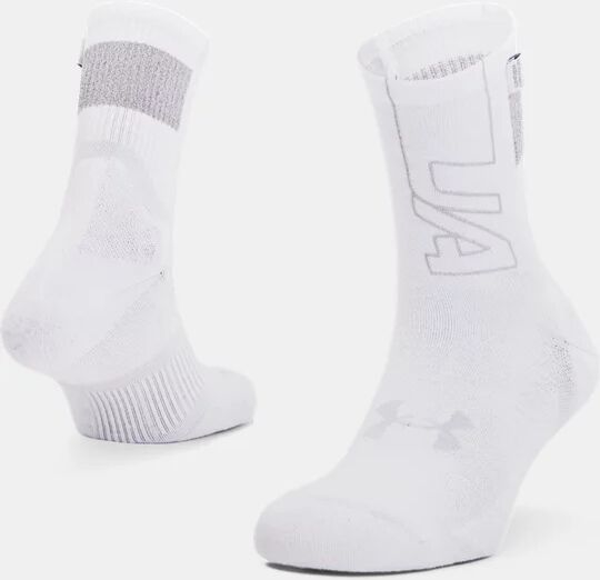 Under Armour Unisex UA ArmourDry™ Run Crew Socks White Size: (SM)