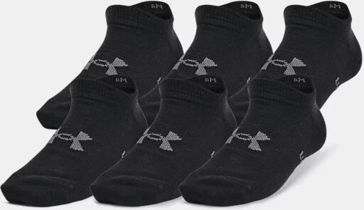 Under Armour Kids' UA Essential 6-Pack No Show Socks Black Size: (MD)