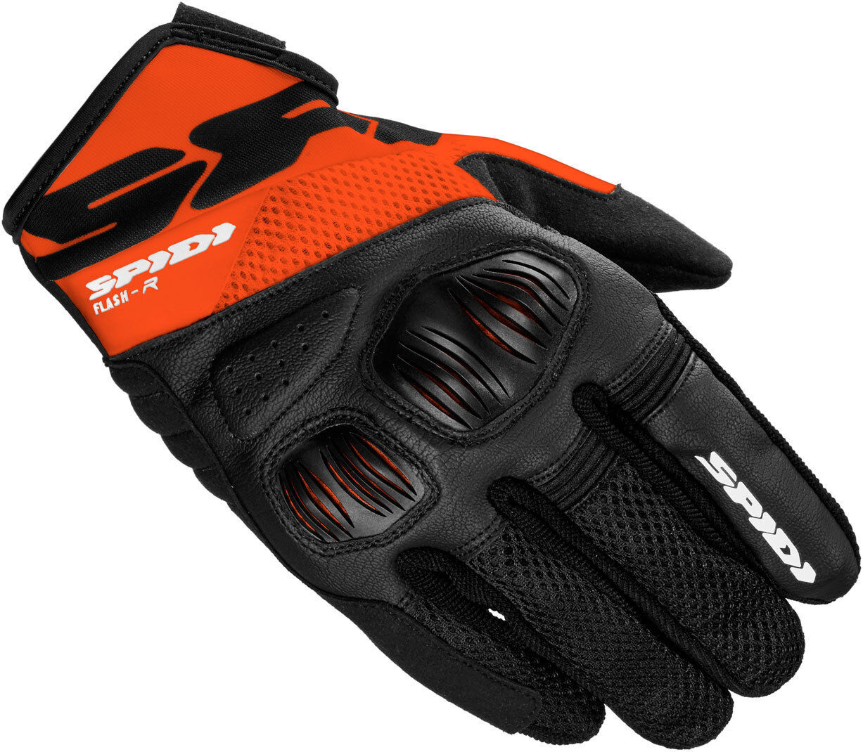 Spidi Flash-R Evo Motorcycle Gloves  - Black Orange