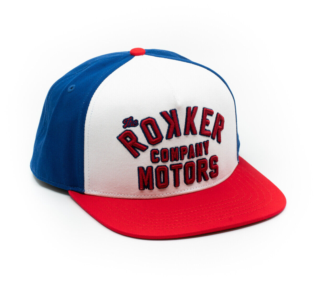 Rokker Motors Snapback Cap  - White Blue