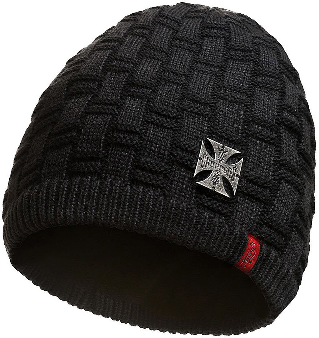 West Coast Choppers Metal Patch Beanie  - Black