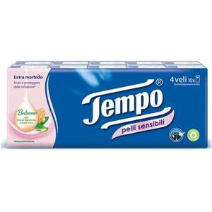 TEMPO Fazzoletti Pelli Sensibili 10 Pacchetti