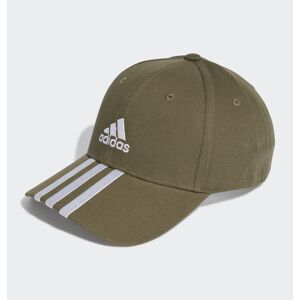 adidas Cappello Berretto Verde Oliva 3 stripes Baseball Twill Cotone