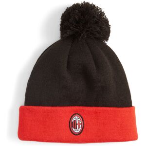 Puma Ac Milan Cappello Berretto Rosso Nero Fan Pom Woolie Beanie