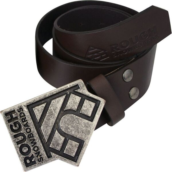 rough logo belt silver brown one size