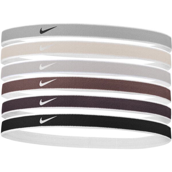 nike jacquard 2.0 x 6 - fasce per capelli grey/brown/black