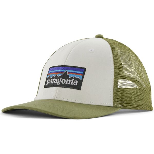 patagonia p-6 logo lopro trucker - cappellino - uomo white/light green