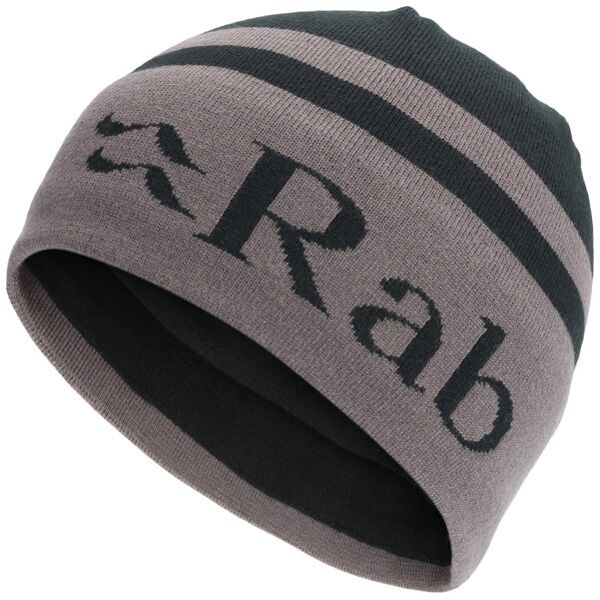 rab logo band - berretto black/grey