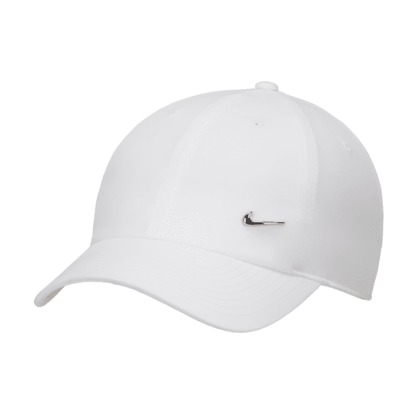 nike cappello essenziale con swoosh in metallo  dri-fit club - bianco