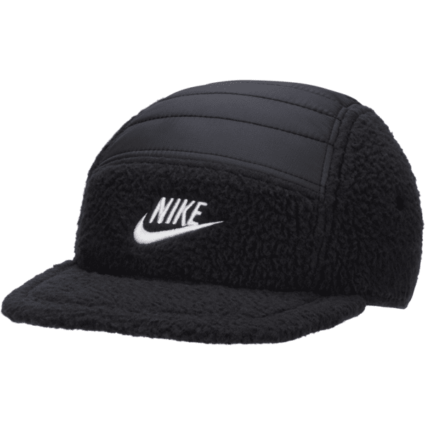 nike cappello con visiera piatta a 5 pannelli non strutturato  fly cap - nero