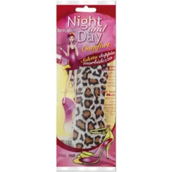 tecniwork night & day comfort soletta leopardata