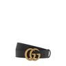 Gucci Cintura In Pelle Con Fibbia Gg 3cm Nero 100 - 105 - 110 - 95 - 90