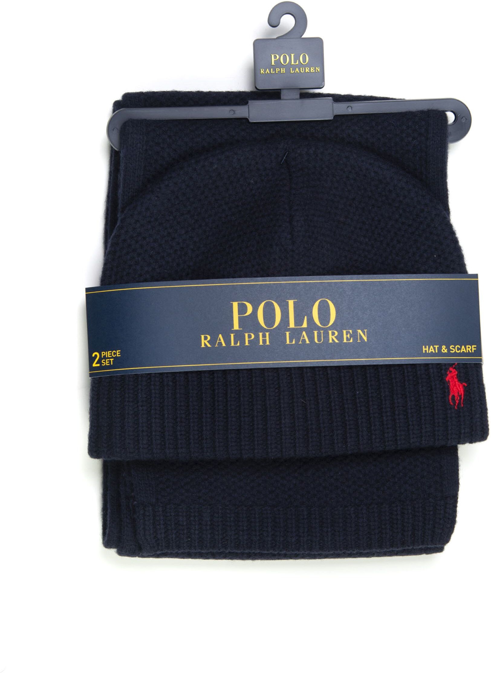 Ralph Lauren Set Sciarpa e Cappello Blu Uomo UNI