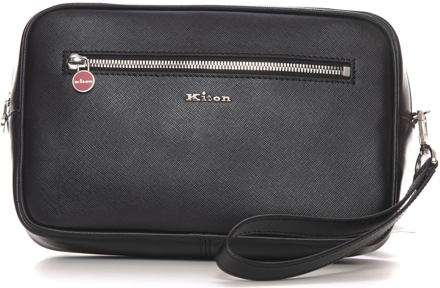 Kiton Pochette in pelle Nero Uomo UNI