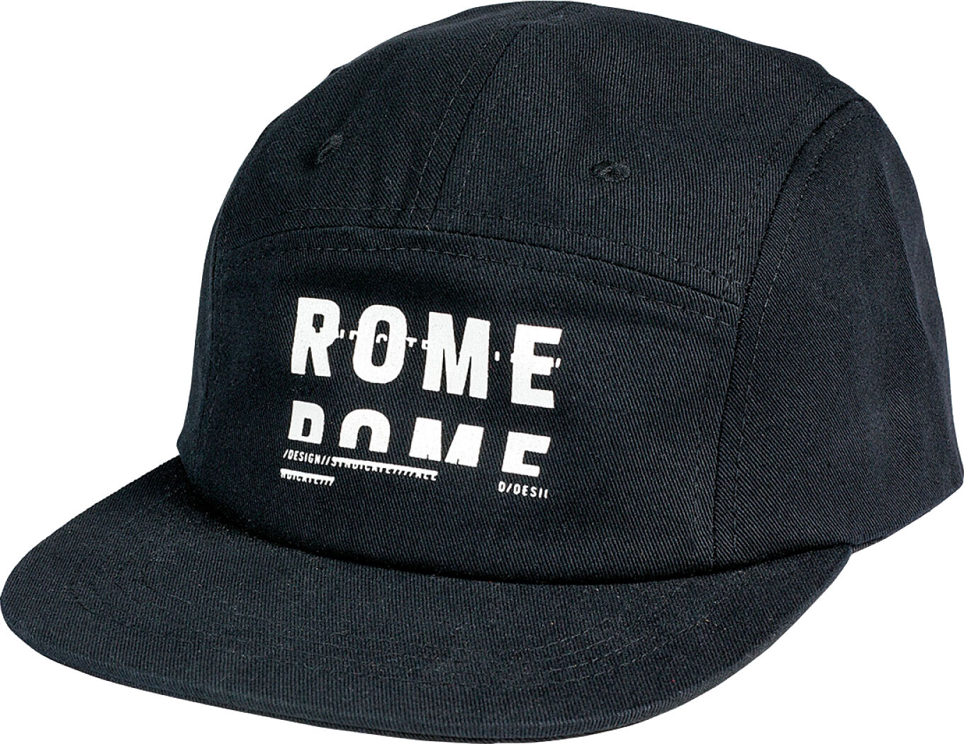 ROME 5 PANEL CAP BLACK One Size