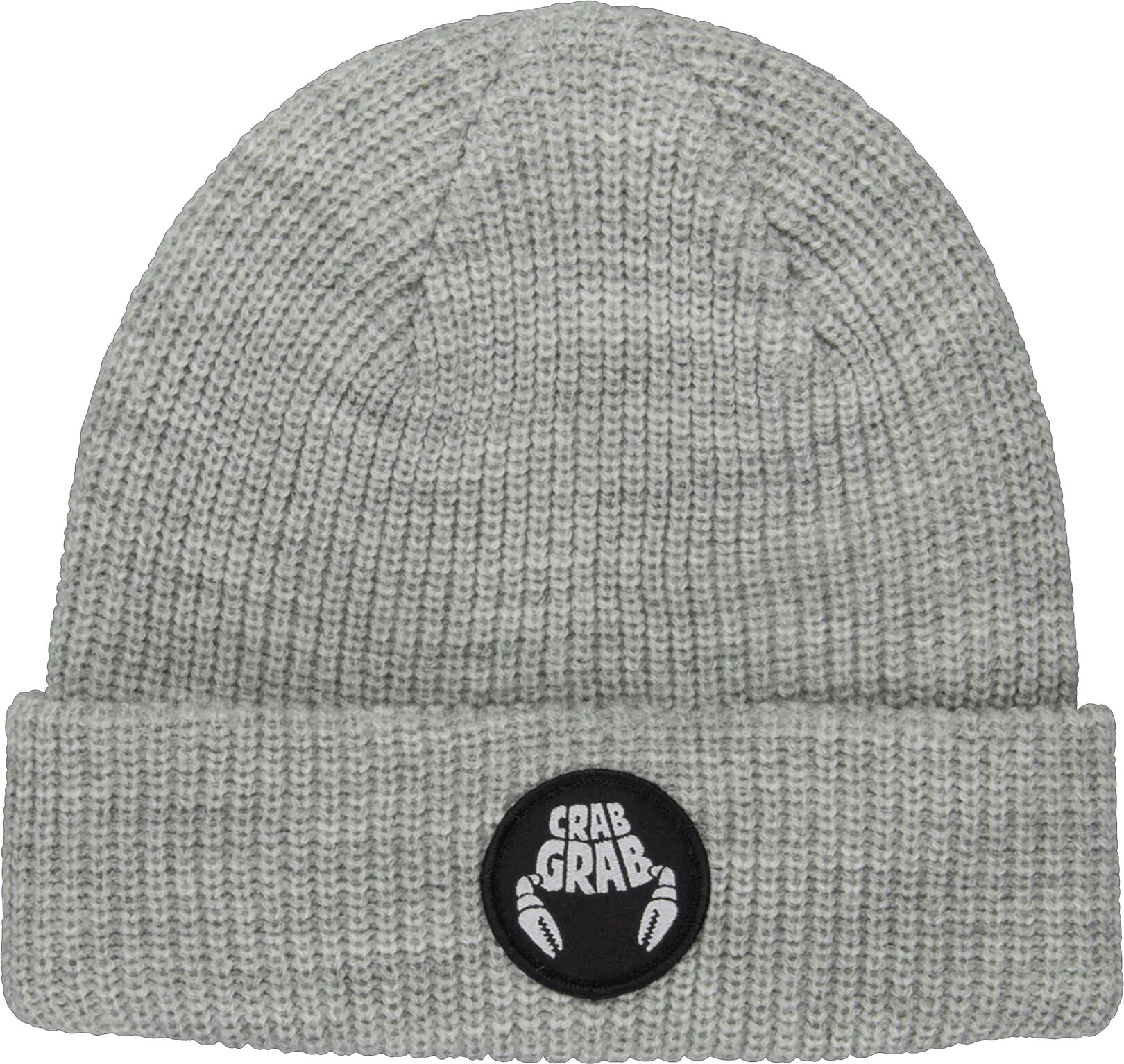 CRAB GRAB CIRCLE PATCH BEANIE HEATHER GREY One Size