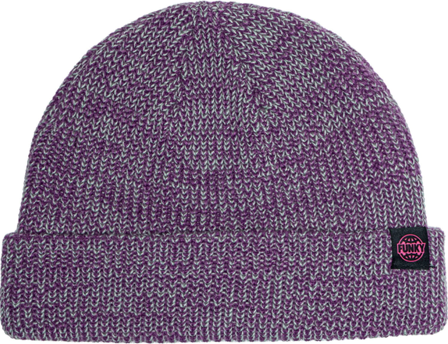 FUNKY LOGO SHORT BEANIE PURPLE GREEN One Size