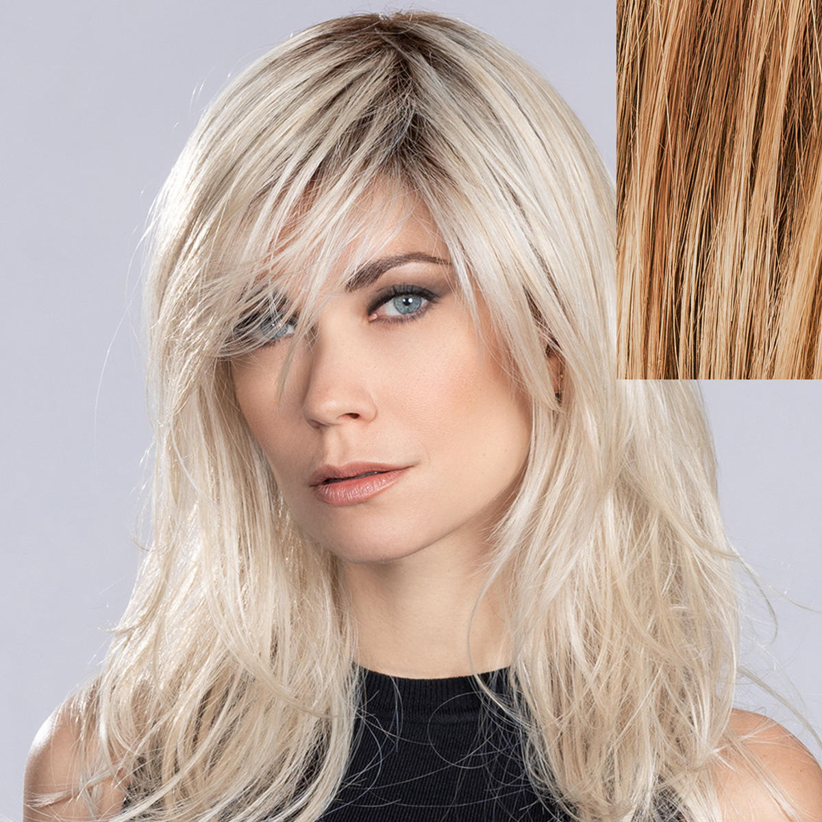 Ellen Wille High Power Parrucca di capelli sintetici En Vogue lightbernstein rooted ambra chiara radicata