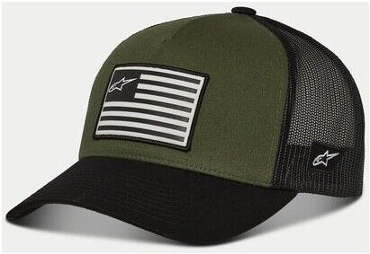 Cappellino Moto Alpinestars FLAG SNAPBACK HAT Militare Nero taglia uni