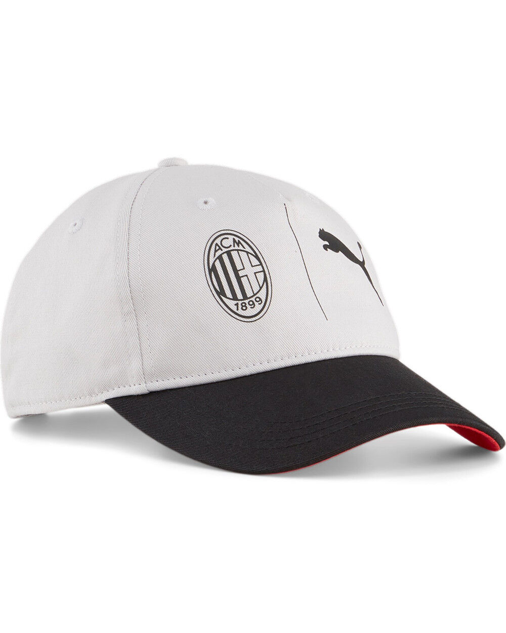 Puma Ac Milan Cappello Berretto Unisex Grigio Baseball Fan 2023 24 Cotone