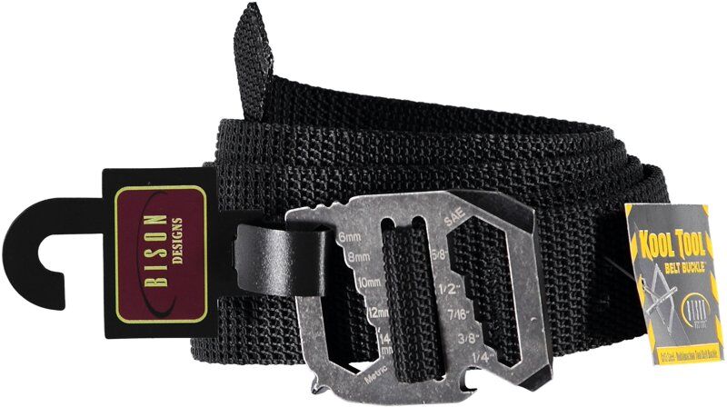 Bison Kool Tool - cintura Corrugated Black L (125 cm)