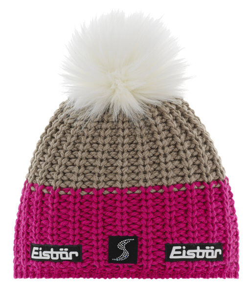 Eisbär Focus Luc Crystal - berretto Pink/Brown One Size