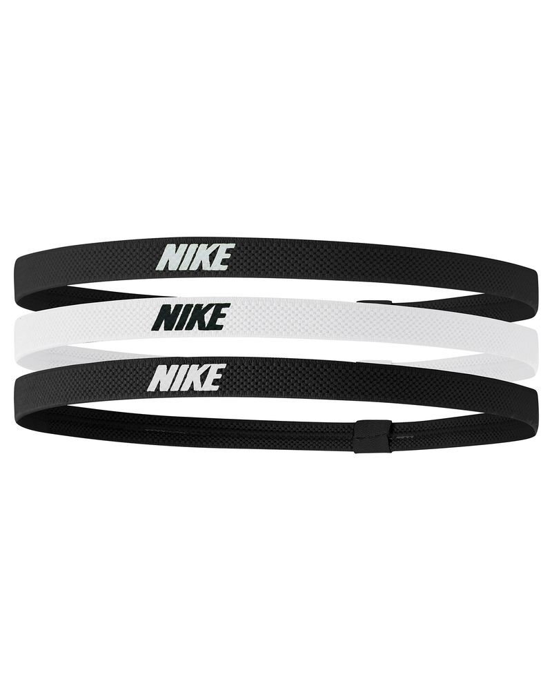 Nike Set di 3 fasce per capelli Elastic Bianco e Nero Unisex DR5205-036 ONE