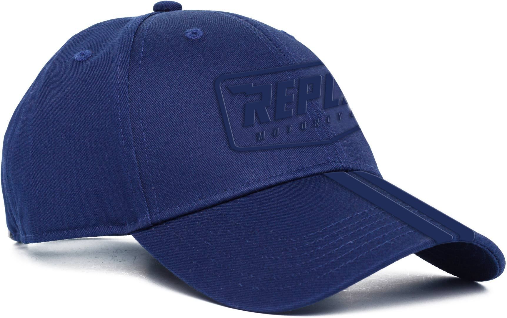 Replay Logo Cap Blu unica taglia