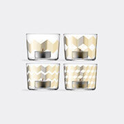 LSA International 'chevron' Tealight Holder, Set Of Four