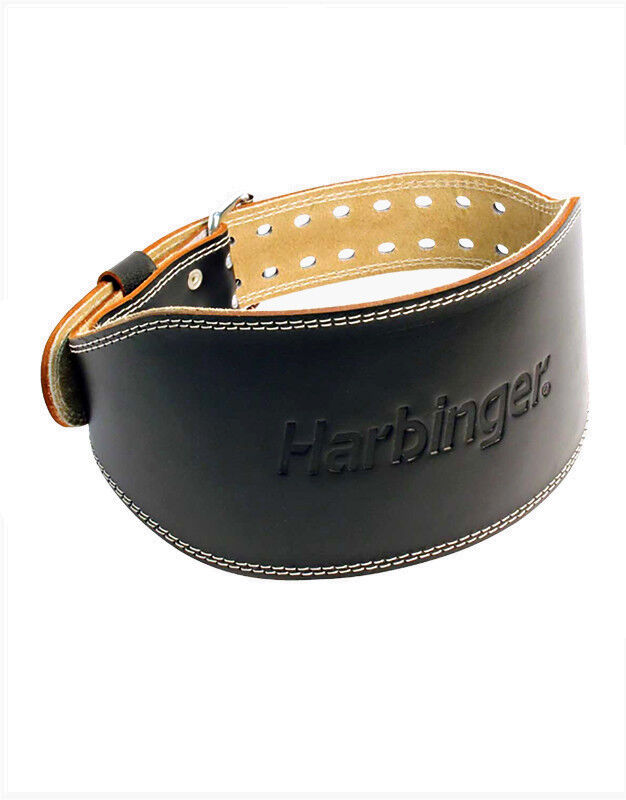 HARBINGER 6" Padded Leather Belt Colore: Nero L