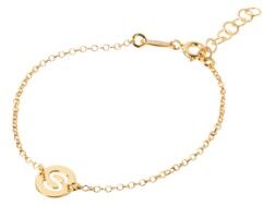 LOTT. gioielli Armband Initial S verguld - Goud