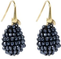 LOTT. gioielli Glasberry oorhangers verguld - Donkerblauw