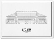 WIJCK. AFC Ajax Johan Cruijff ArenA print - Wit