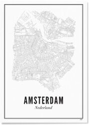 WIJCK. Amsterdam Stad print - Wit