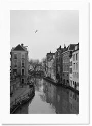 WIJCK. Utrecht - Oudegracht print - Zwart