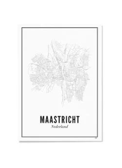 WIJCK. Maastricht Stad print - Wit