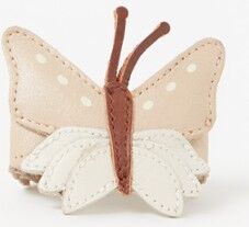 Donsje Amsterdam Zaza Butterfly armband van nubuck - Beige