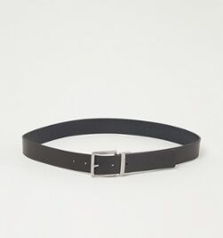 Armani Exchange Riem van leer met logo - Zwart