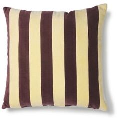 HKliving Striped Velvet sierkussen 50 x 50 cm - Geel