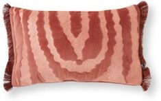 HKliving Fringe Velvet Tiger sierkussen 25 x 40 cm - Roze