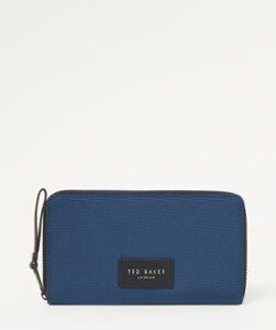 Ted Baker Zambi paspoortetui met logo - Blauw