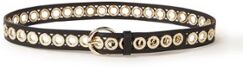 Sandro Adelia riem van leer met eyelets - Zwart