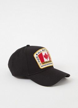 Dsquared2 Canadian Flag pet met logoborduring - Zwart