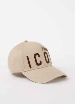 Dsquared2 Icon pet met logoborduring - Beige