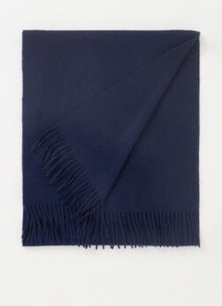 Reiss Picton sjaal in kasjmierblend 190 x 40 cm - Donkerblauw