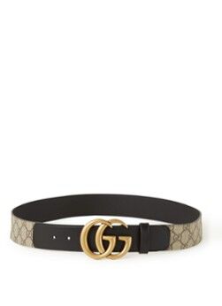 Gucci Marmont tailleriem van leer met logoprint - Zwart