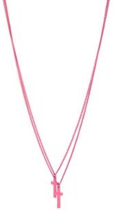 Dsquared2 Double Cross ketting met hanger - Roze