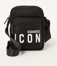 Dsquared2 Be Icon crossbodytas met leren details - Zwart