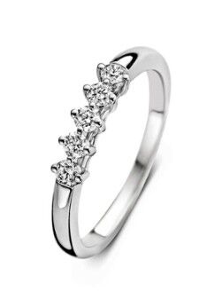 Diamond Point Witgouden ring 0.25 ct diamant Hearts & Arrows - Witgoud
